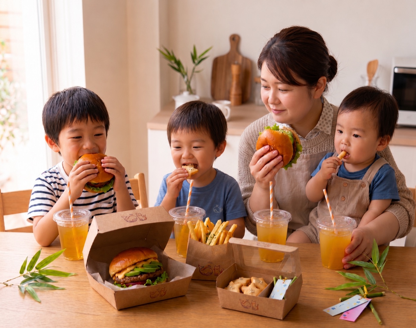 親子で楽しむハンバーガー